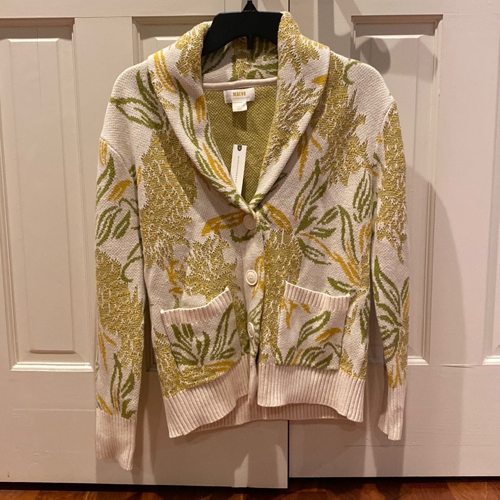 Maeve Pineapple Chunky Cardigan Sweater
